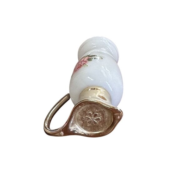 Vtg Avon Miniature Parisian Garden Milk Glass Pitcher 1970s Avon Cologne - Picture 6 of 6